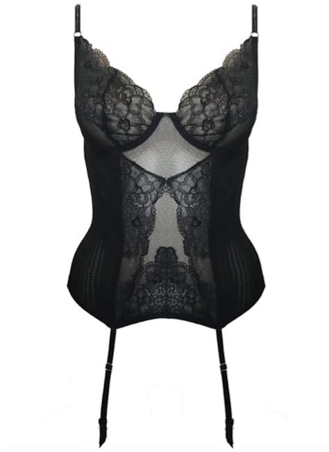 Leavers Lace Soft Mesh Basque Sheer Basque Sexy Lingerie Stretch Basque