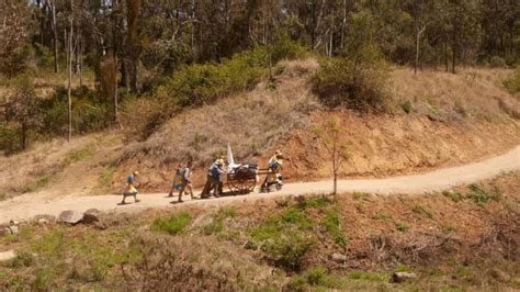 Youth In Queensland Australia Participate In Pioneer Trek Reenactment