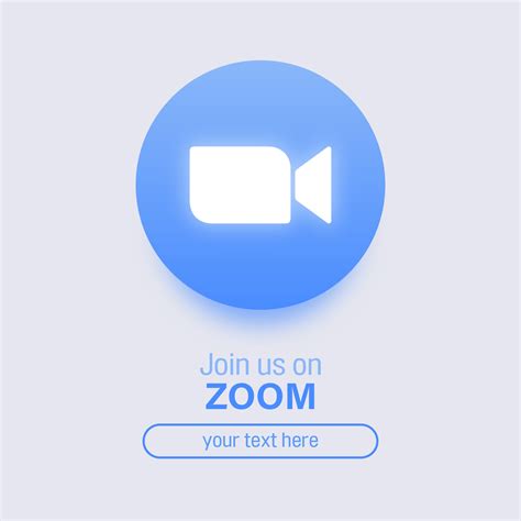 Join us on zoom social media square banner with 3d glowing logo 5655651 Vector Art at Vecteezy