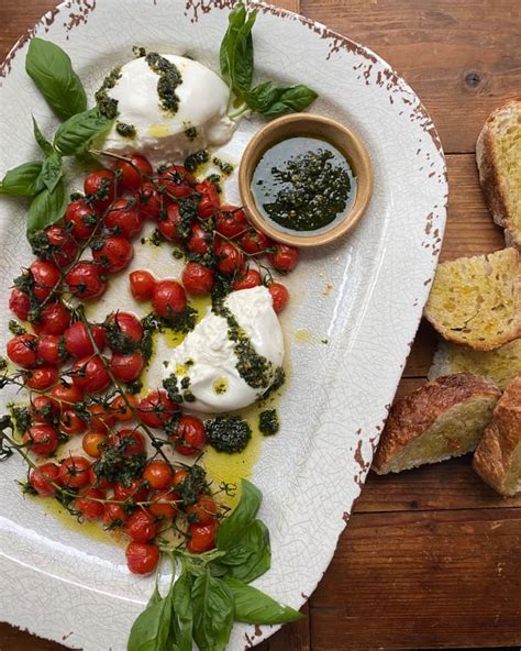 A Love Letter To Roasted Cherry Tomatoes With Burrata And Basil Oil