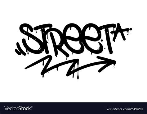 Street graffiti tag vector image on VectorStock | Street graffiti, Graffiti lettering, Graffiti ...