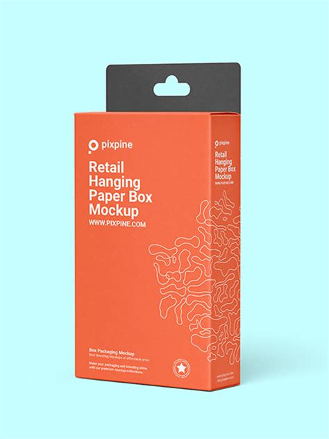 Retail Hanging Paper Box Mockup Premium Mockups Pixpine