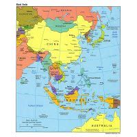 Large detailed political map of East Asia with major cities and ...