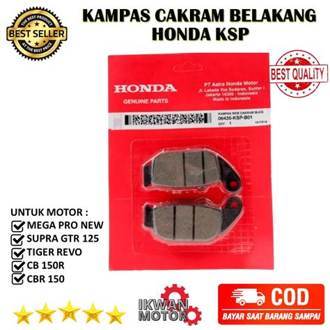 Kampas Rem Cakram Belakang Mega Pro New 06455 KSP T01 Dispad Belakang