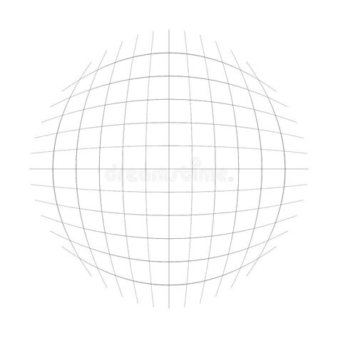 Wireframe Sphere Globe Orb Circle With Mesh Grid Lines Concentric