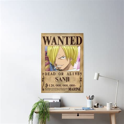 One Piece Wanted Posters - Sanji One Piece Wanted Poster Wall Decor ...