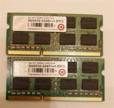 【目立った傷や汚れなし】8gb2枚 ノートpc用メモリ Ddr3 1333cl9 Transcend トラセンドの落札情報詳細 ヤフオク