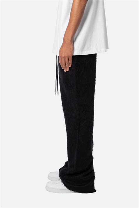 Fuzzy Sweatpants Black Mnml Shop Now