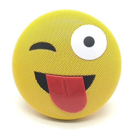 Wholesale Emoji Loud Sound Portable Bluetooth Speaker with Strap and USB Slot YM-032 (Tongue)