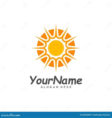 Sun Logo Design Template Creative Sun Logo Vector Simple Icon Symbol