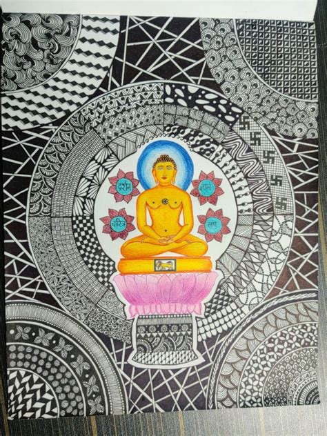 Mahavir Swami Pen Art Drawings Art Drawings Sketches Simple Jain