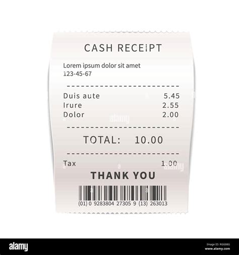 Expensive Receipt Stock Vector Images Alamy