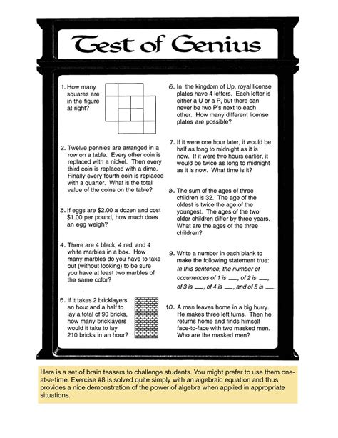 Test yourself: Do you have what it takes to be a genius? | The