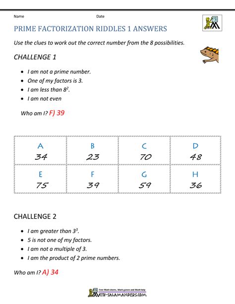 Prime Factorization Worksheet Grade 8 Herbalician