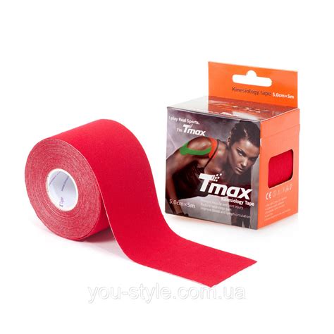Кинезио тейп Tmax Tape 5см х 5м Красный, цена 230 грн., купить в ...