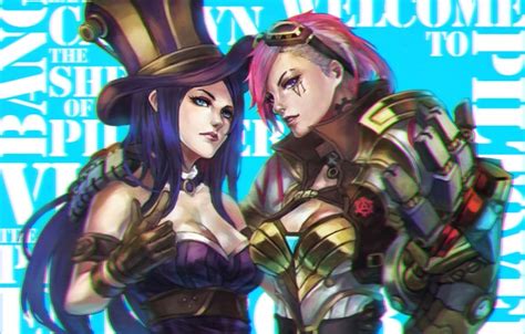 Wallpaper Girls Art Beauty League Of Legends Caitlyn Sheriff Of