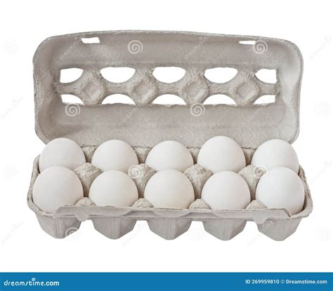 Carton Box With White Eggs Isolated Png Transparent Stock Photo