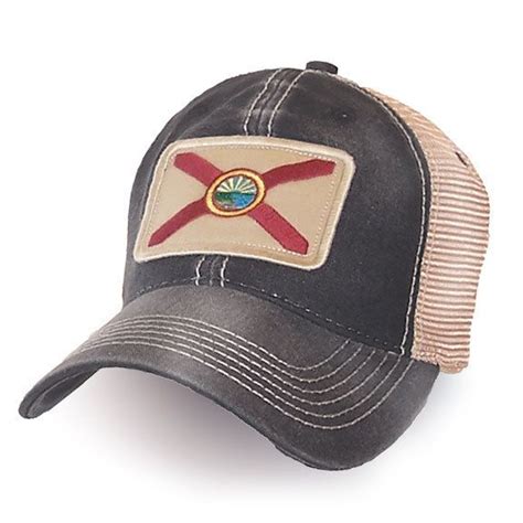 Florida Flag Patch Trucker Hat Black Etsy Trucker Hat Florida Flag