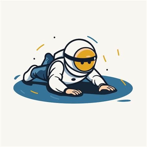 Ilustra O Vetorial De Astronauta Caindo Astronauta Caindo Vetor Premium