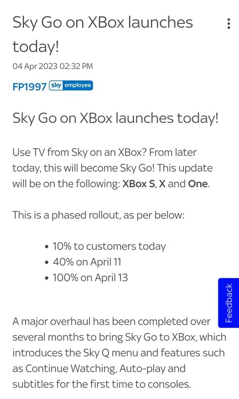 Idle Sloth On Twitter FYI Sky Go Xbox App Update Is Finally