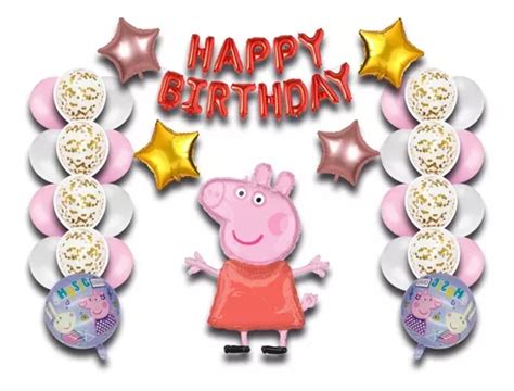 Paquete Globos Peppa Pig Fiesta Decoracion Cumplea Os Pepa Meses Sin