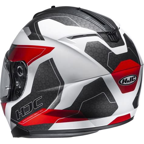 Hjc C70 Canex Helmet White Red HJC 151501 MC1 Full Face Helmets MotoStorm