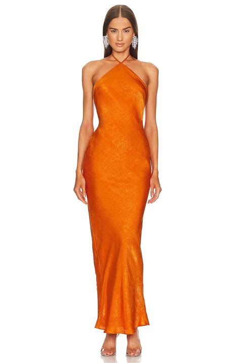 Michael Costello X Revolve Millie Gown In Orange Lyst Uk