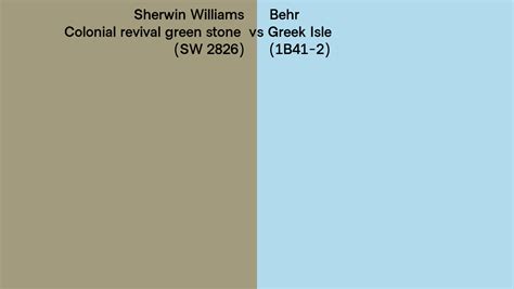 Sherwin Williams Colonial Revival Green Stone Sw 2826 Vs Behr Greek