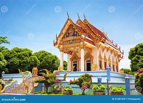 Thailand Koh Samui Kunaram Tempel Stockbild Bild Von Asiatisch