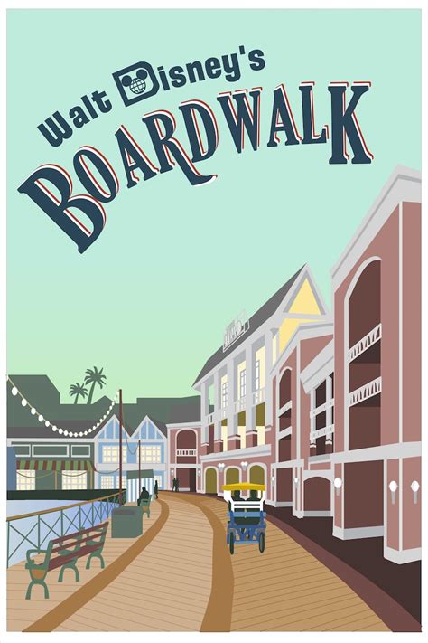 Walt Disney World Boardwalk Poster Etsy