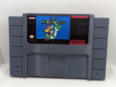 Giant Super Nintendo Cartridge Decoration Super Mario World Etsy