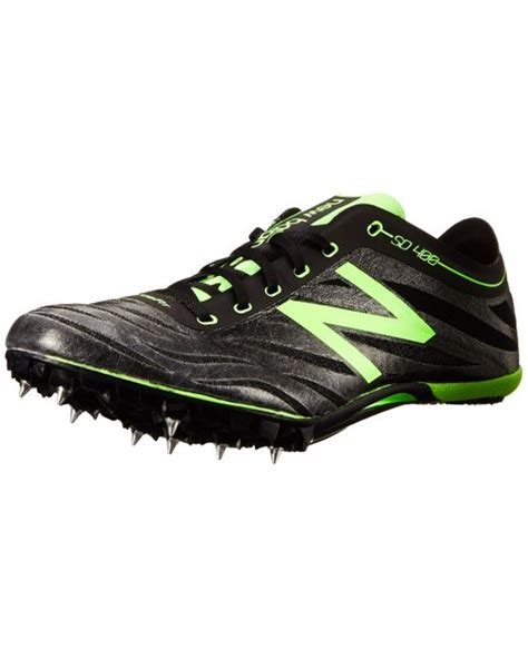 New Balance Short Distance 400 V3 Spike Running Shoe In Blacklime