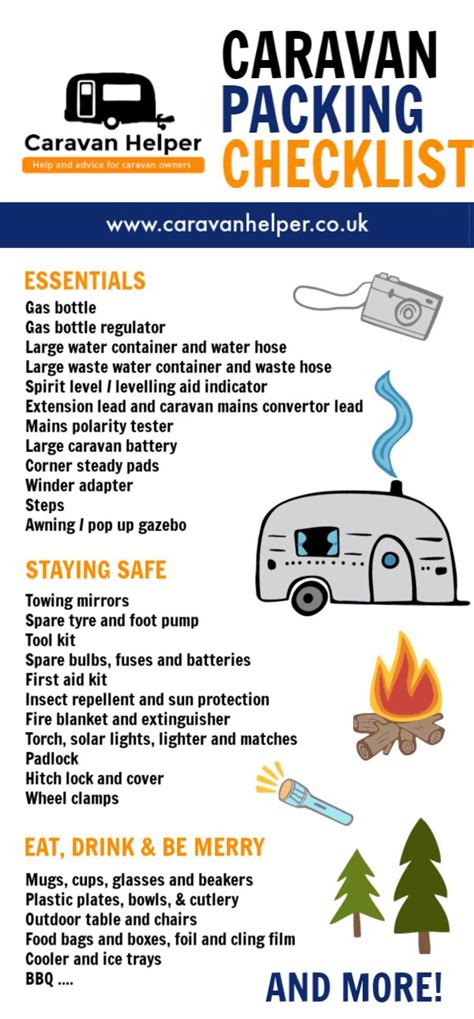 Caravan Packing Checklist What To Bring With You On Your Caravan Road