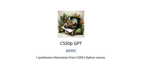 Cs50p Gpt Gpts Features And Functions Examples And Prompts Gpt Store