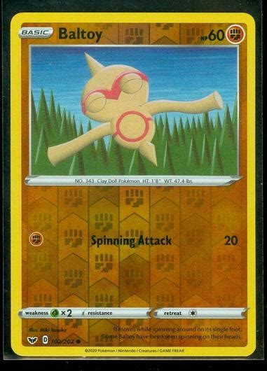 Baltoy Reverse Holo Ungraded Pokemon Sword Shield