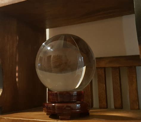 Large Clear Crystal Ball Scrying Looking Lead Crystal Ball Etsy