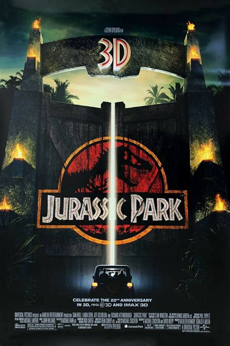 Jurassic Park 1993 Original Movie Poster Art Of The Movies