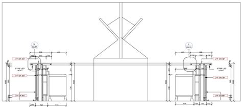 Autocad Drawing Of Platform Floor Plan Section Drawing And Elevation