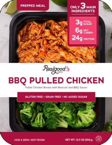 The Real Good Food Company BBQ Pulled Chicken Prepped Meal 12 5 Oz