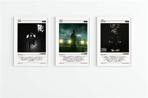 Yeat 2093 Lyfe Up 2 Me Album Set Poster Album Cover Poster Music T Music Wall Decor