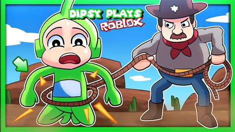 🌈 Escape Rob The Cowboy First Person Obby Dipsy Plays Roblox Cowboy Robbys Bank Obby