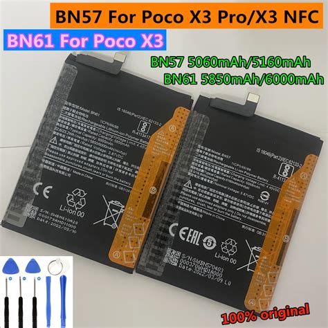 Bater A Original BN57 BN61 BN53 BN62 BN63 BN5G Para Xiaomi Redmi Note 9