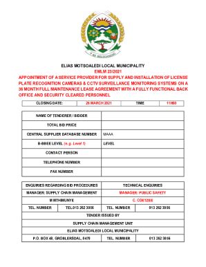 Fillable Online Tenderbulletins Co Zadepartment CompanyeliasElias