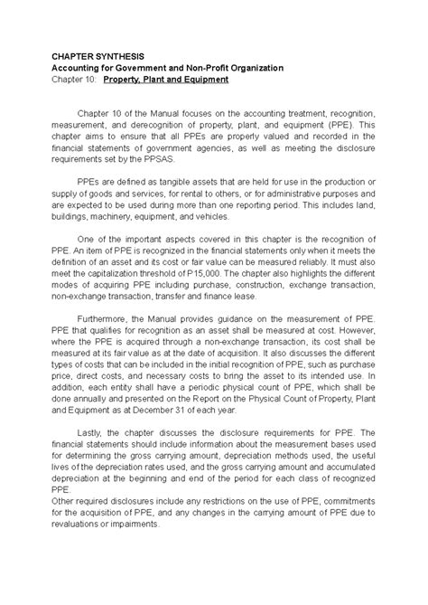 AccGov 302 Chapter 2: General Provisions and Accounting Policies - Studocu