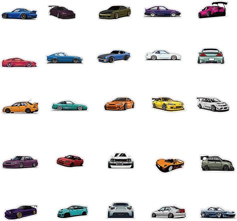 100pcs Jdm Car Stickers Decals Vinyl Waterproof Stickers Japanese