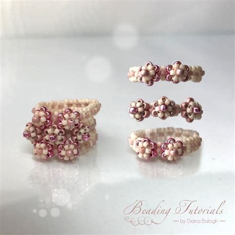 Beading tutorial Tiny Flower ring – Beading tutorials