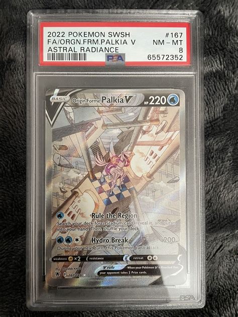 Mavin Origin Forme Palkia V PSA 8 2022 Pokemon SWSH Astral Radiance