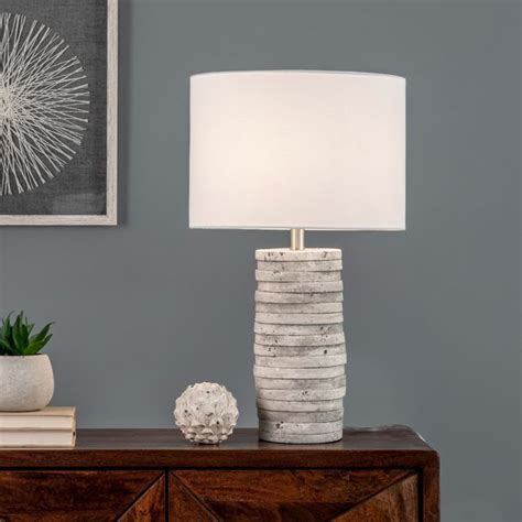 Alva 23 Inch Marbleized Polyresin Textured Table Lamp Gray Lamp Grey Table Lamps Table Lamp Lamp