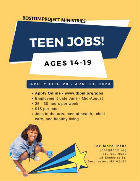 TEEN SUMMER JOBS 2023 Apply Today The Boston Project Ministries