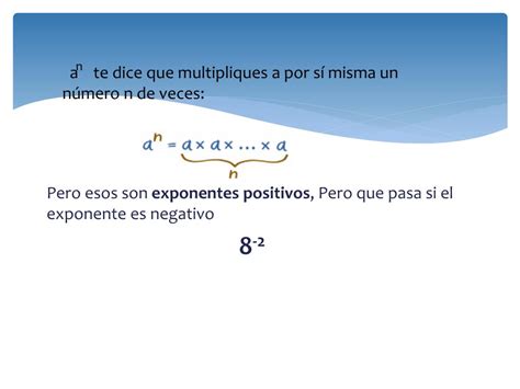 PPT - EXPONENTES NEGATIVOS PowerPoint Presentation, free download - ID:3178018